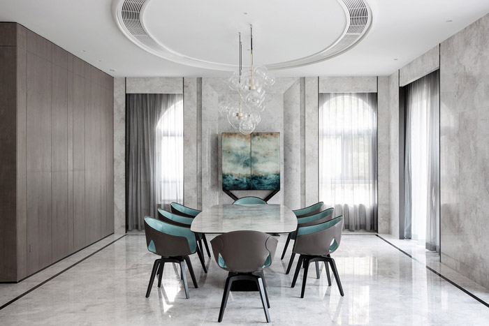 福州別墅餐廳裝修設計效果圖